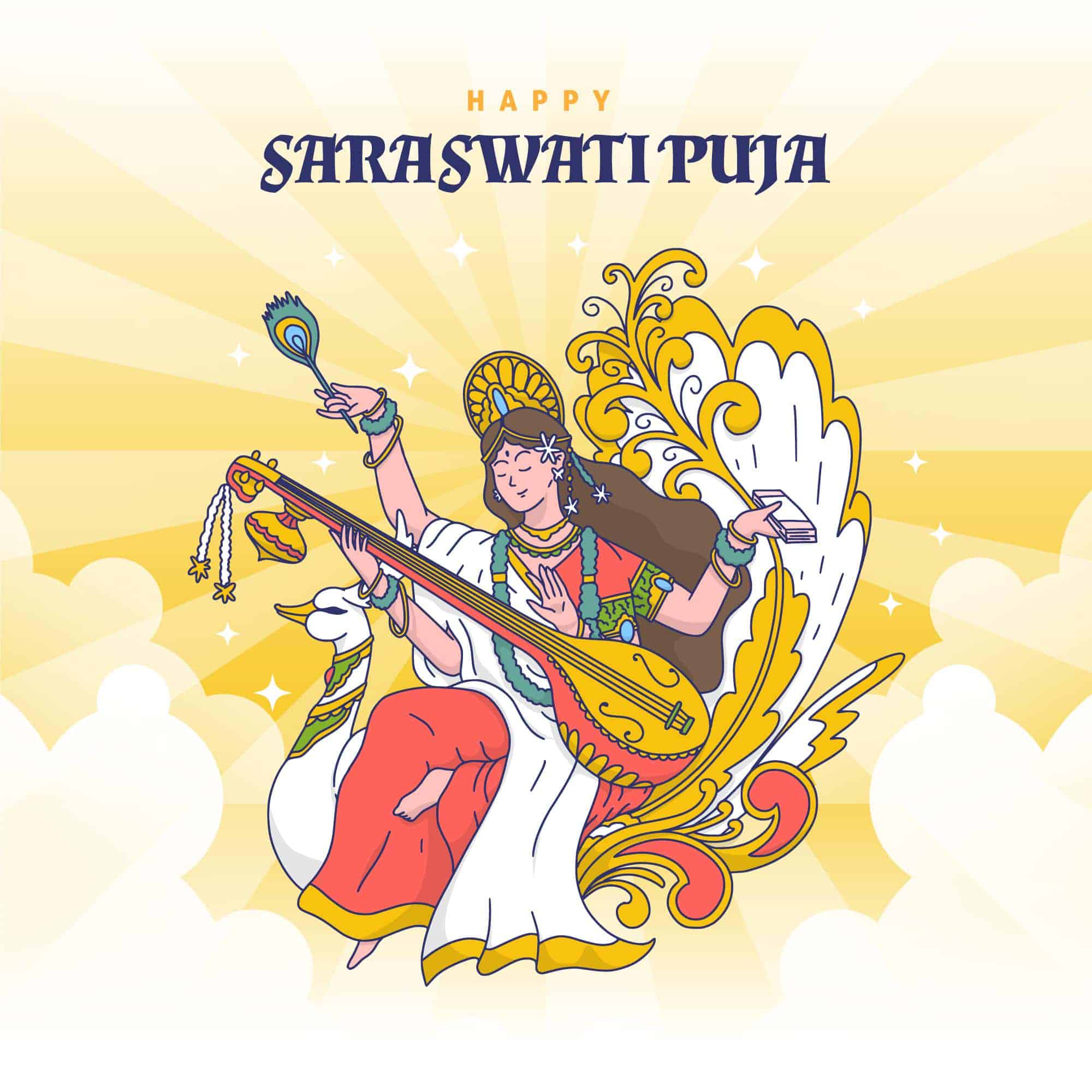 Happy Saraswati Puja Images