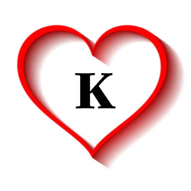 Gold alphabet letter K word love on a blue background | Lettering alphabet,  K letter images, Letter k